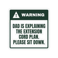 Funny Christmas Sticker Dad Has A Cord Plan Warning For Dad