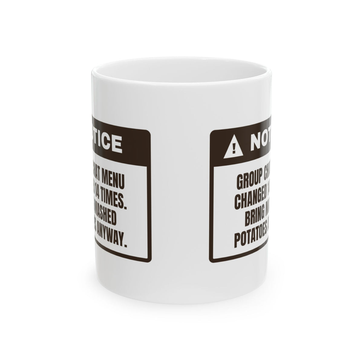 Funny Friendsgiving Coffee Mug Menu Changed 14 Times Bring Potatoes