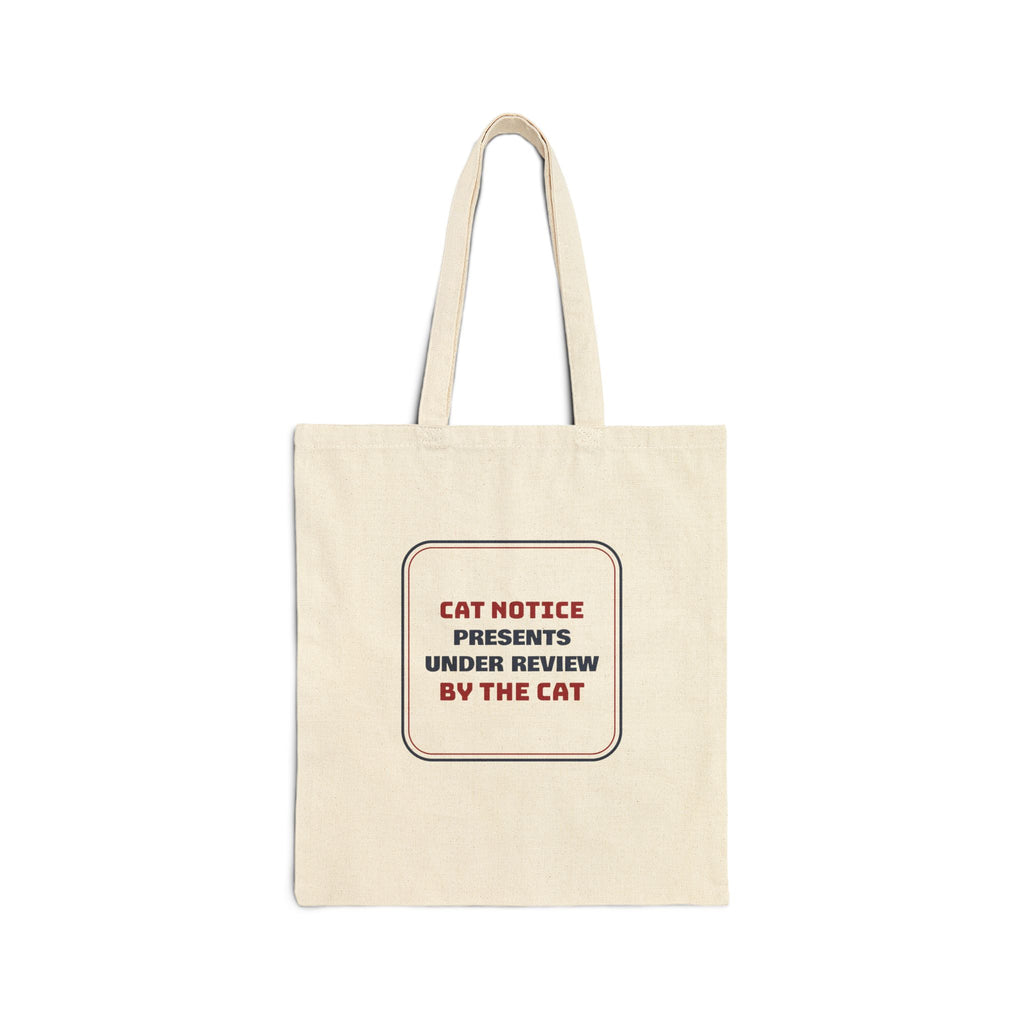 Funny Christmas Tote Bag Presents Under Review By The Cat Sign
