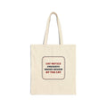 Funny Christmas Tote Bag Presents Under Review By The Cat Sign