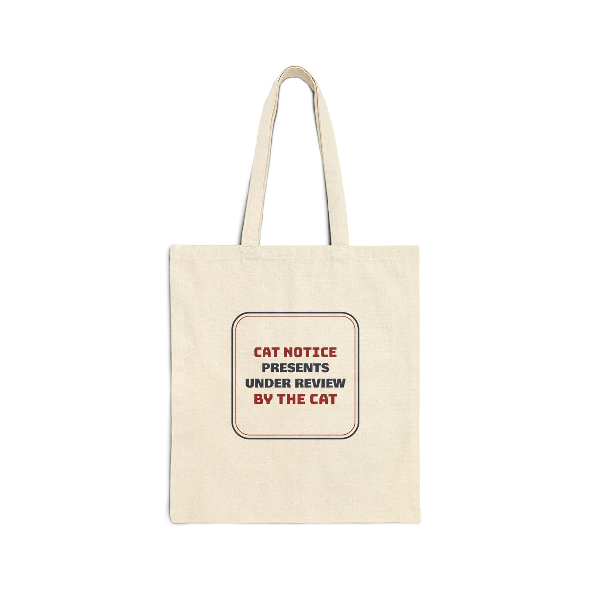 Funny Christmas Tote Bag Presents Under Review By The Cat Sign