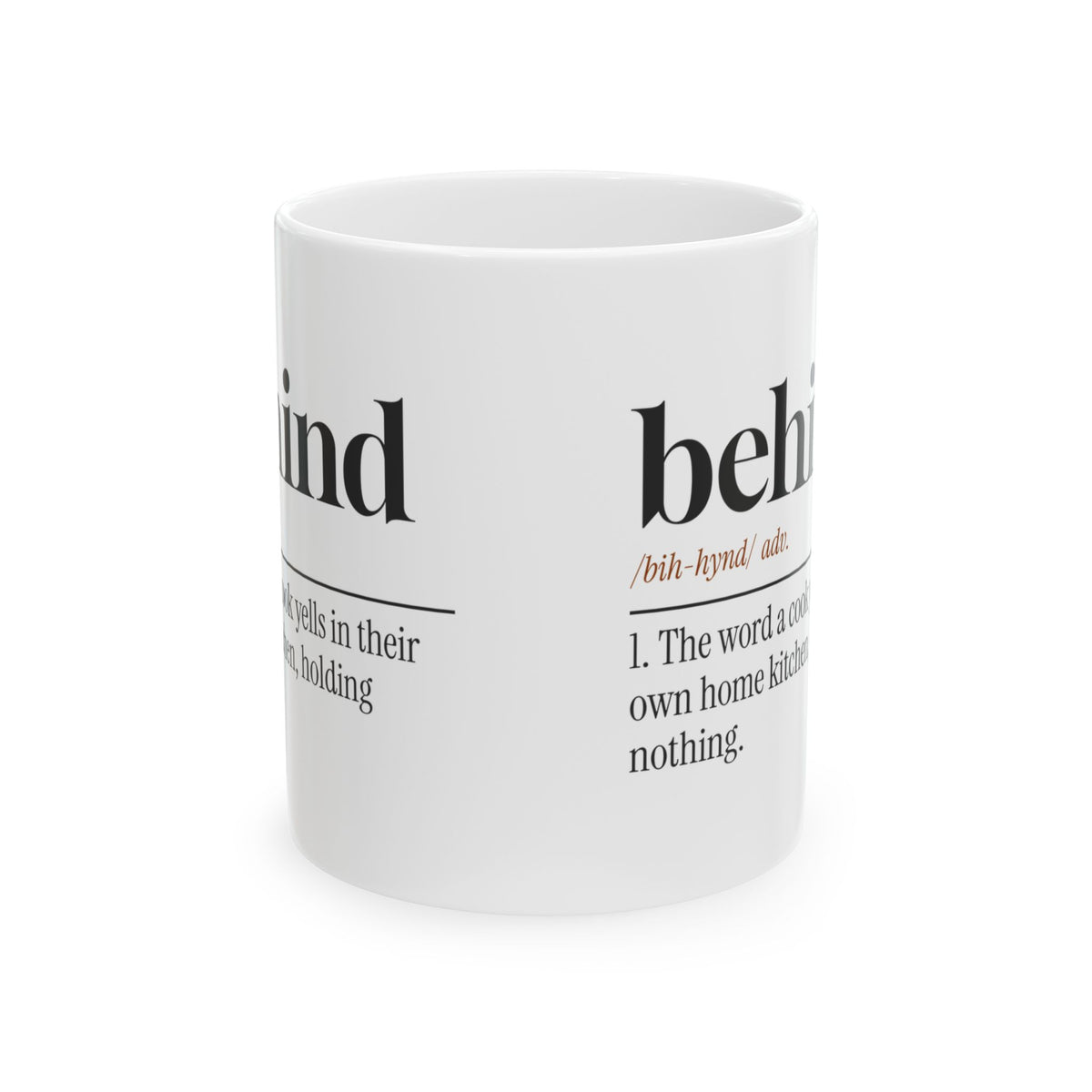 Funny Chef Coffee Mug Behind Dictionary Definition For Cooks
