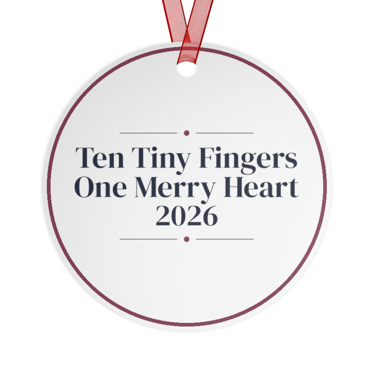 Baby's First Christmas Ornament 2026 Ten Tiny Fingers Keepsake
