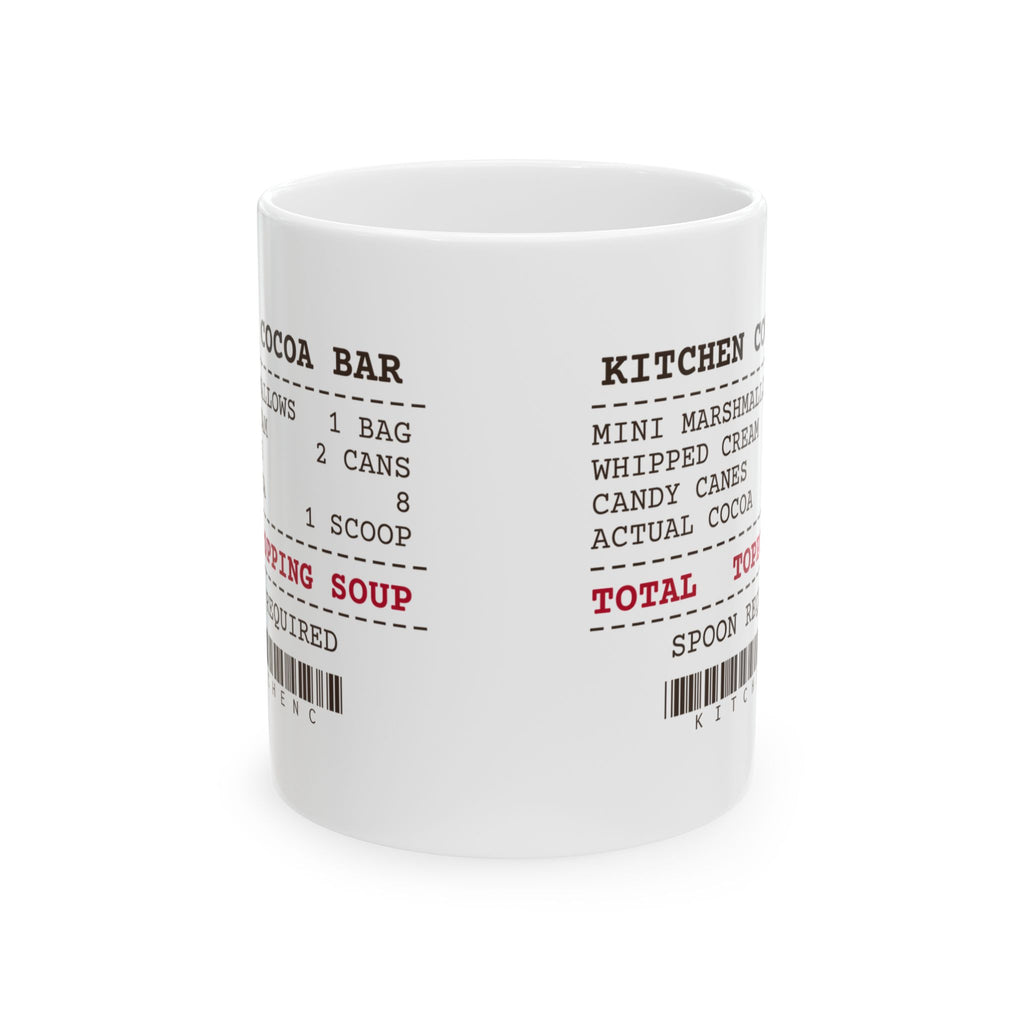 Funny Hot Cocoa Coffee Mug Cocoa Bar Receipt Topping Soup
