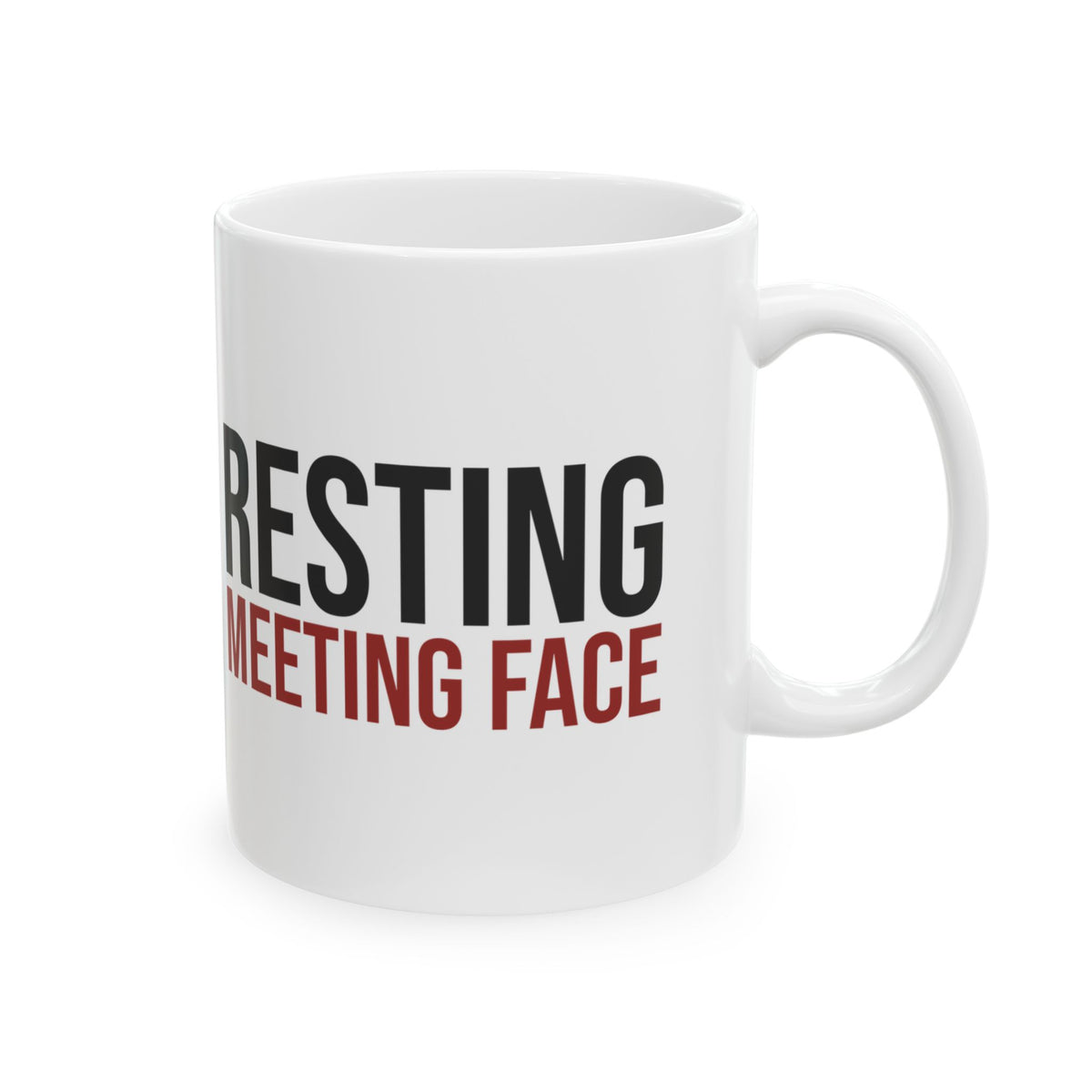 Funny Coffee Mug Resting Meeting Face Sarcastic For Office