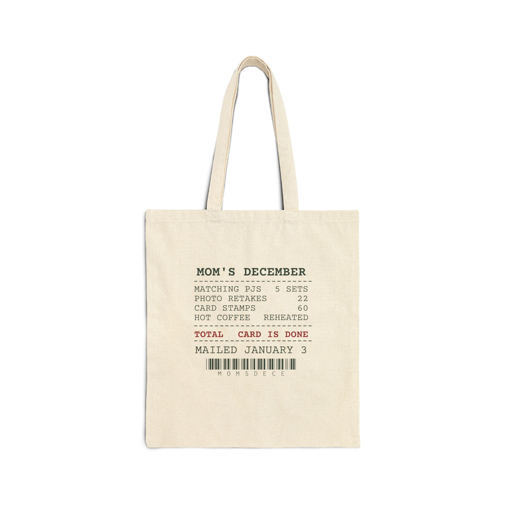 Funny Christmas Mom Tote Bag Matching PJs Photo Retakes Receipt