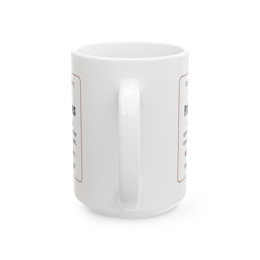 Funny Christmas Coffee Mug Patience 9 Lives Cat Owner Prescription