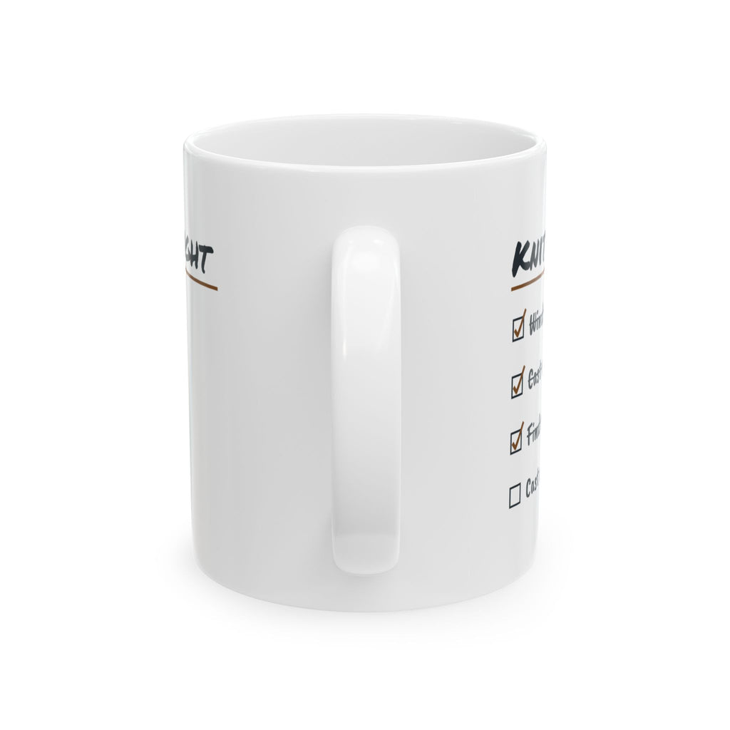 Funny Knitting Mug Find The Pattern Cast On Again Checklist For Knitters