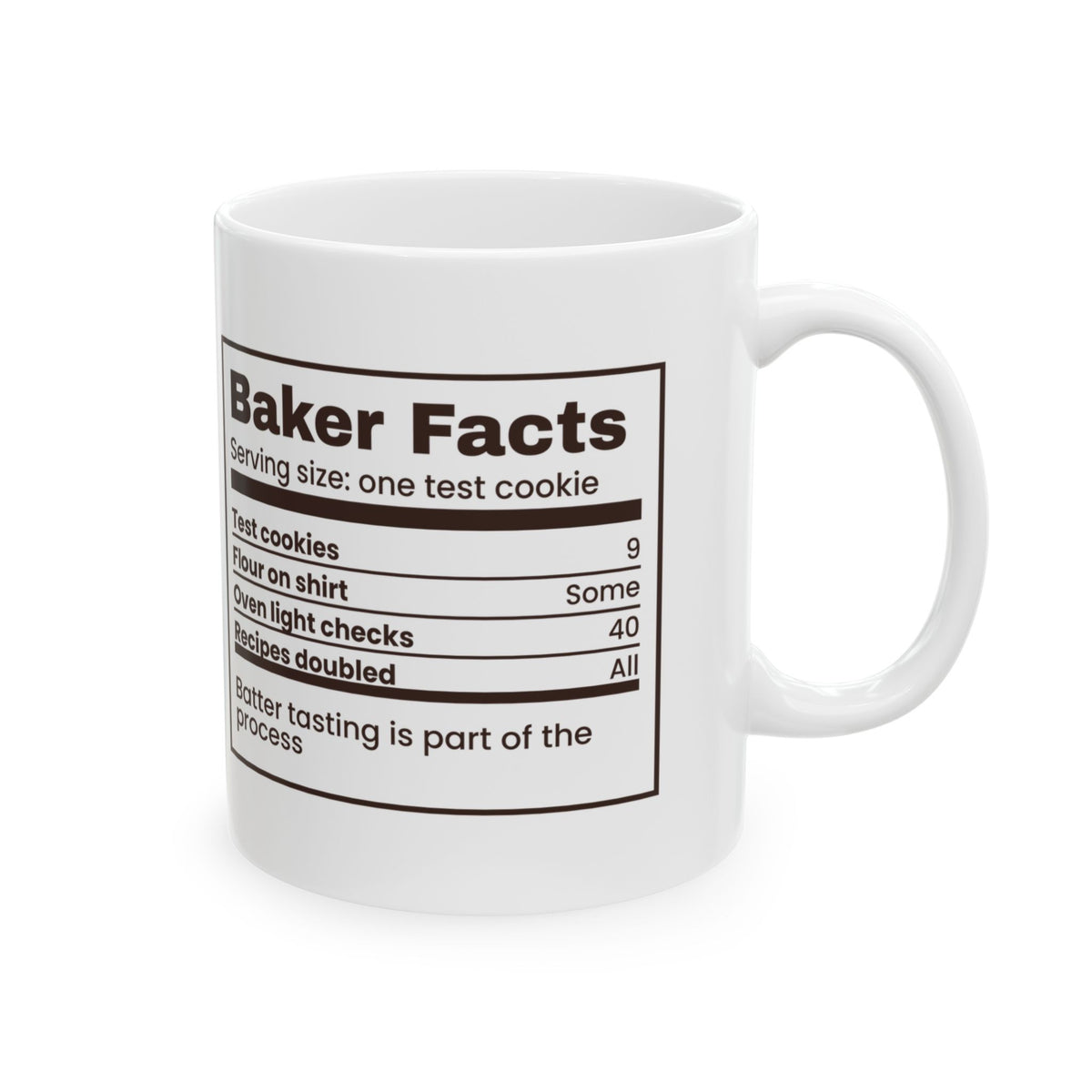 Funny Baking Mug Forty Oven Light Checks Baker Facts For Bakers