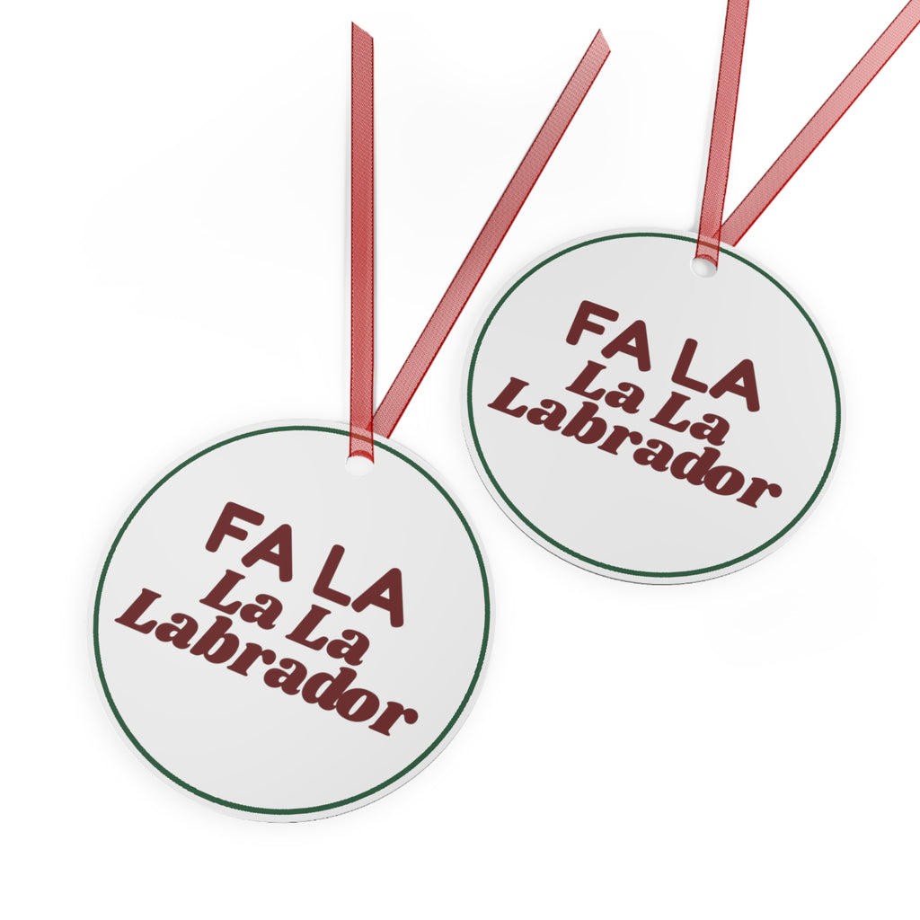 Funny Christmas Ornament Fa La La La Labrador For Dog Lovers