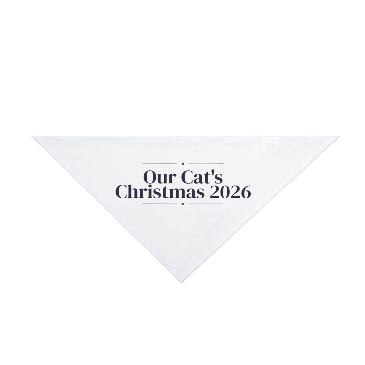 Our Cat's Christmas 2026 Dog Bandana Classic Serif For Cat Lovers