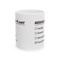 Funny Book Lover Coffee Mug Weekend Plans Checklist For Readers
