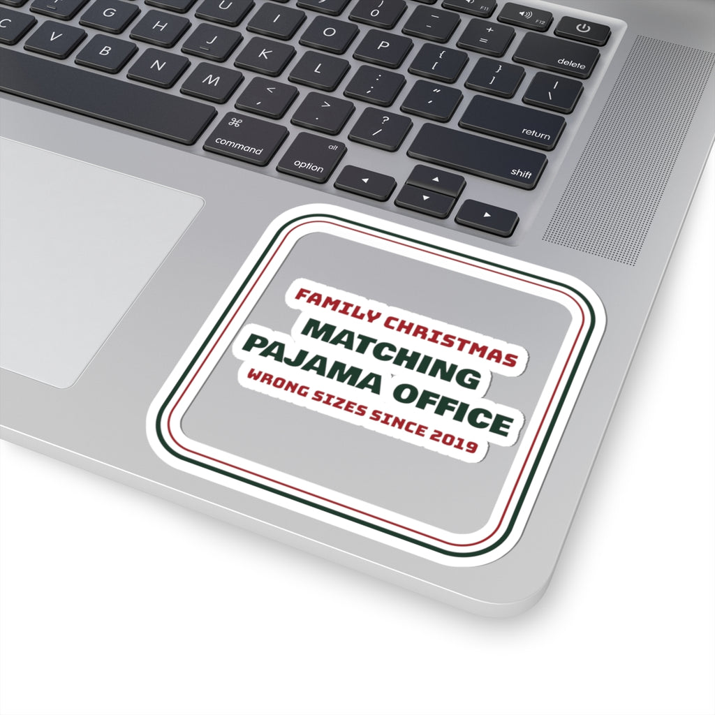 Funny Christmas Sticker Matching Pajama Office Family
