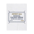 Funny Family Christmas Throw Blanket Annual Talent Show Ticket