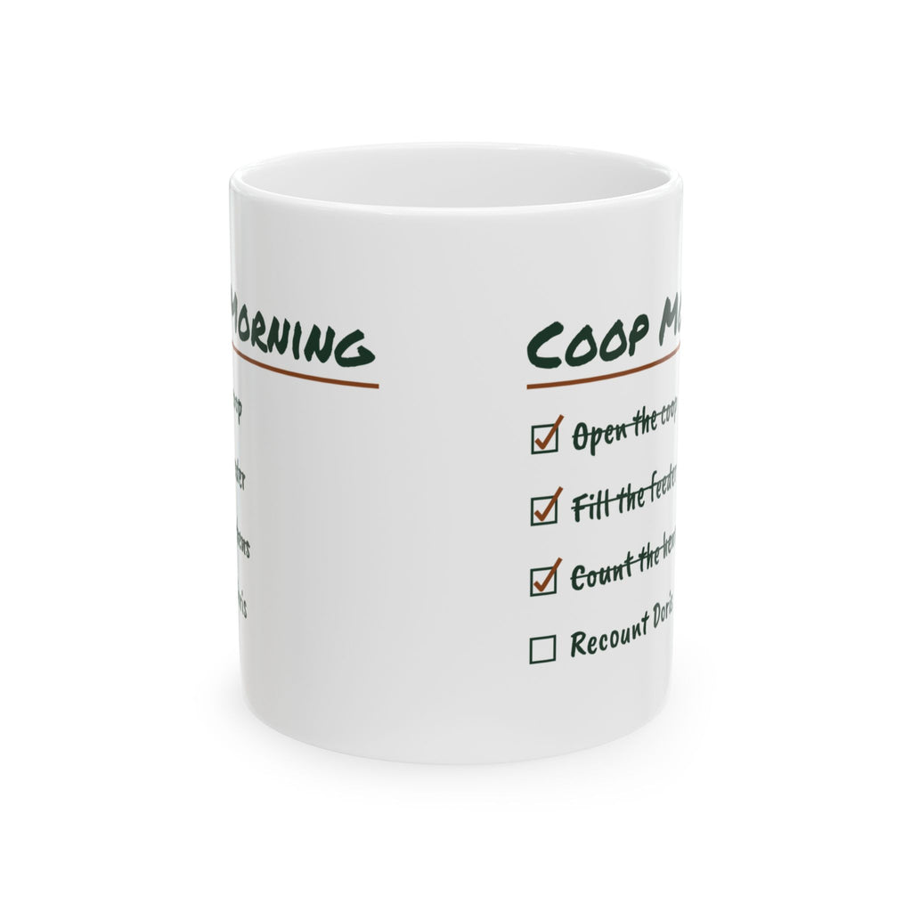 Funny Chicken Coffee Mug Coop Morning Recount Doris For Chicken Keepers