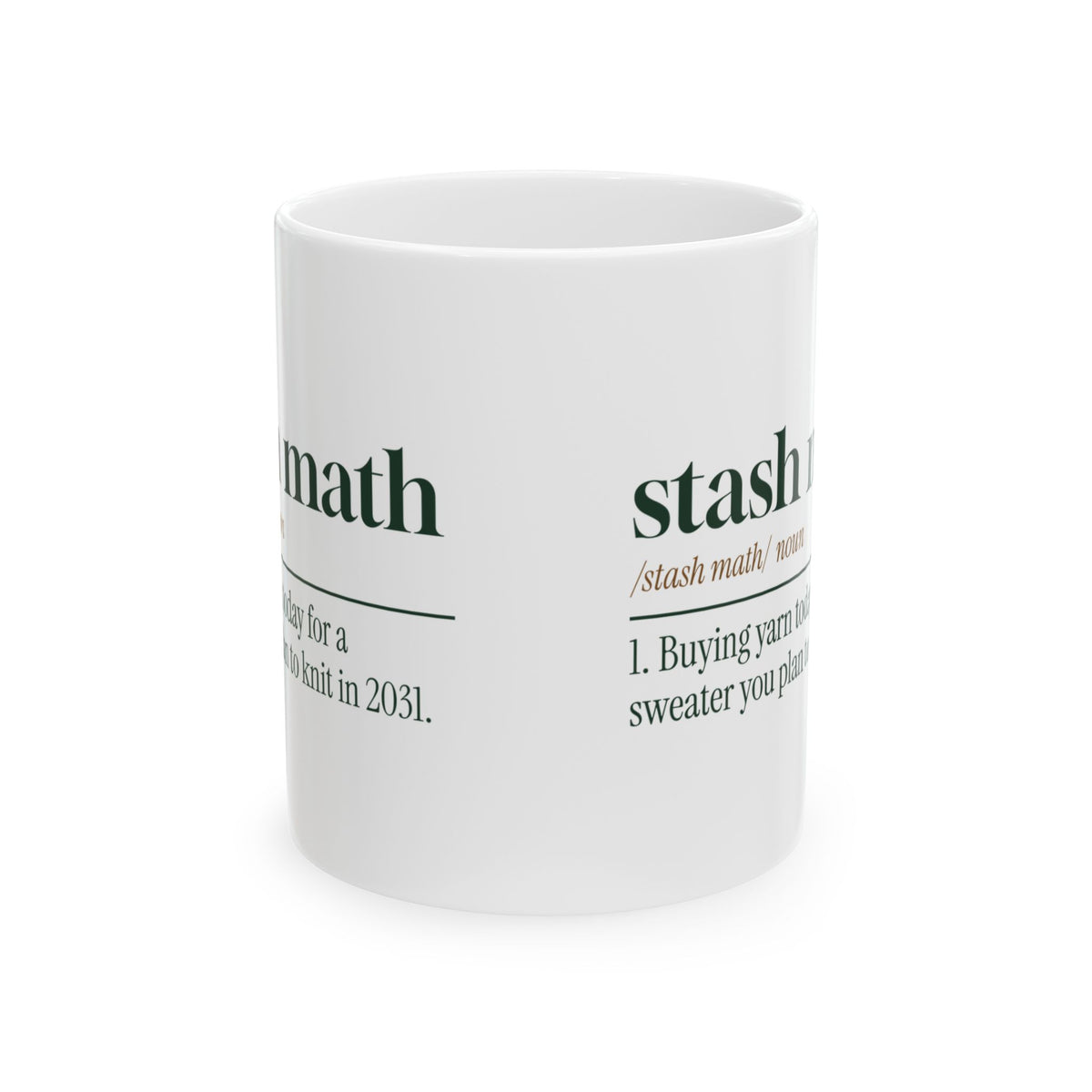 Funny Knitting Coffee Mug Stash Math Dictionary For Yarn Lovers