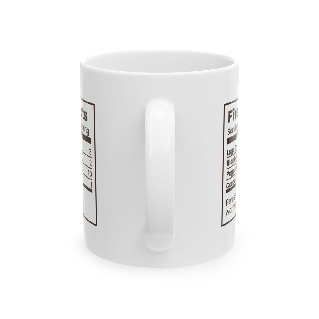 Christmas Coffee Mug Fireside Facts Cozy Winter Reading Cup