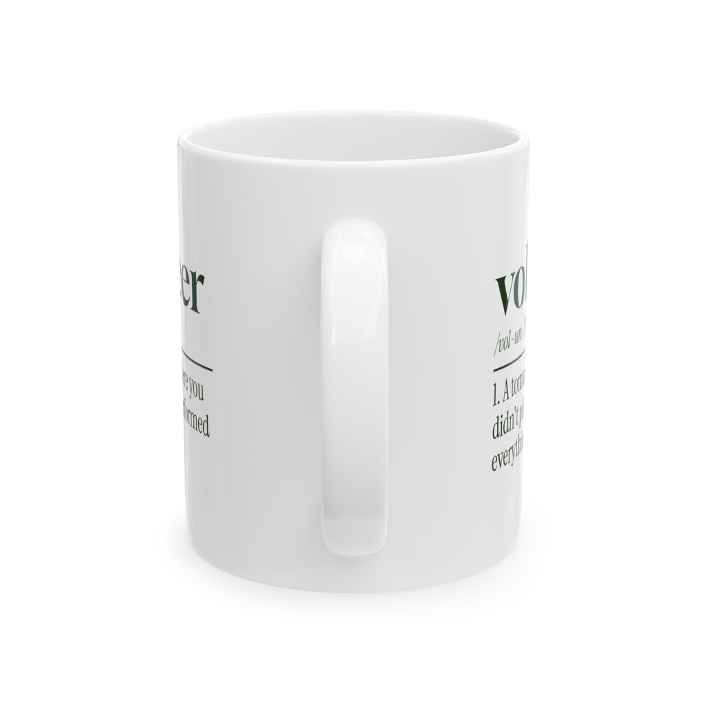 Funny Gardening Coffee Mug Volunteer Tomato Dictionary Definition