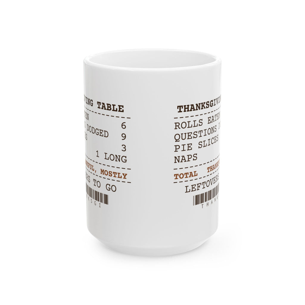 Funny Thanksgiving Coffee Mug Thanksgiving Table Questions Dodged 9