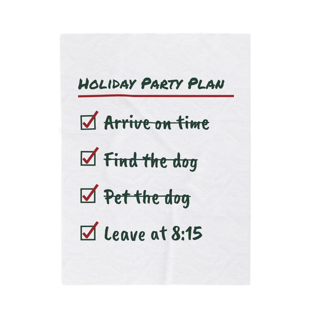 Funny Introvert Christmas Throw Blanket Holiday Party Plan Leave At 8:15