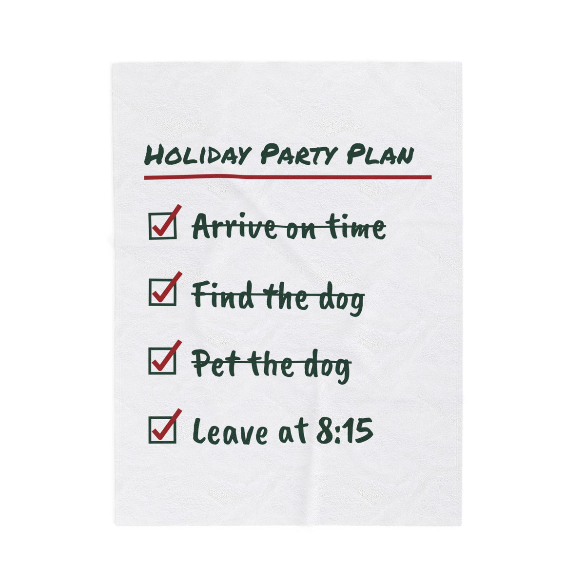 Funny Introvert Christmas Throw Blanket Holiday Party Plan Leave At 8:15