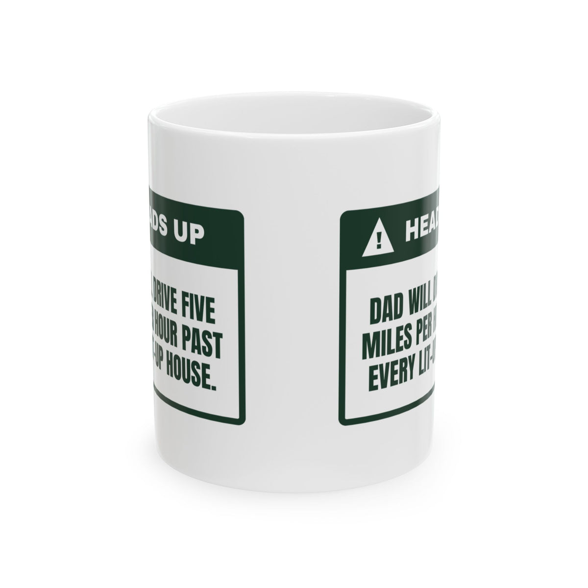 Funny Christmas Dad Coffee Mug Drives 5 MPH Past Every Light Show