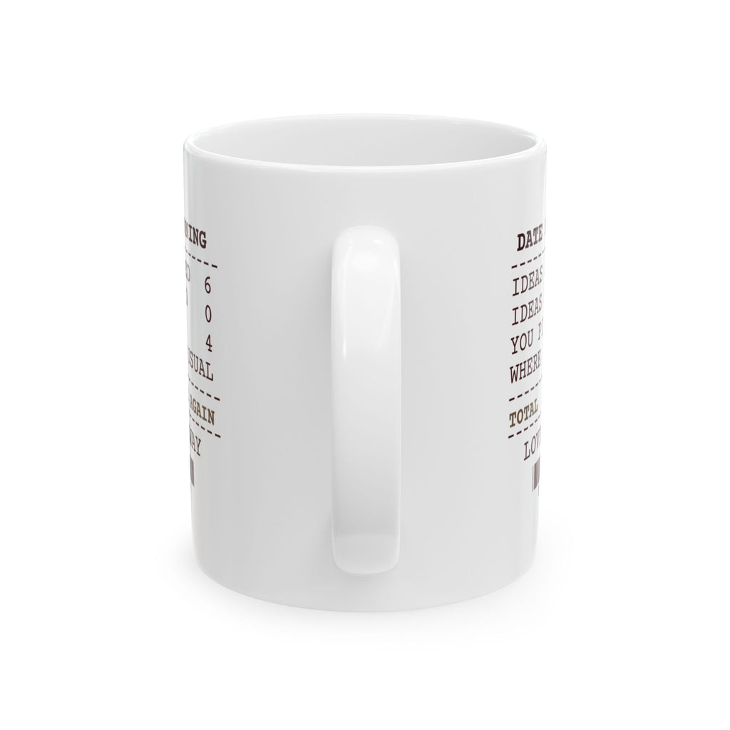 Funny Wife Coffee Mug Date Night Planning Receipt For Wives