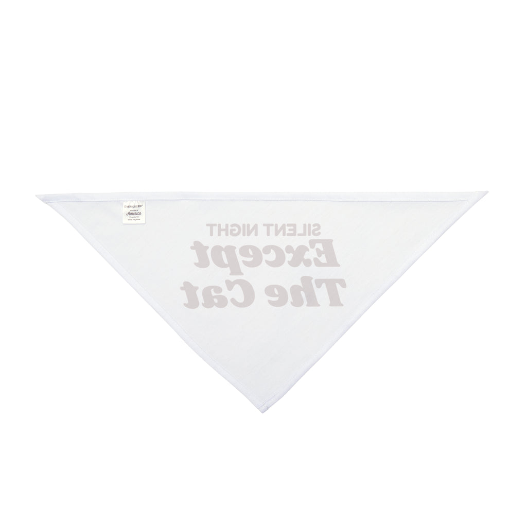 Funny Christmas Cat Dog Bandana Silent Night Except The Cat