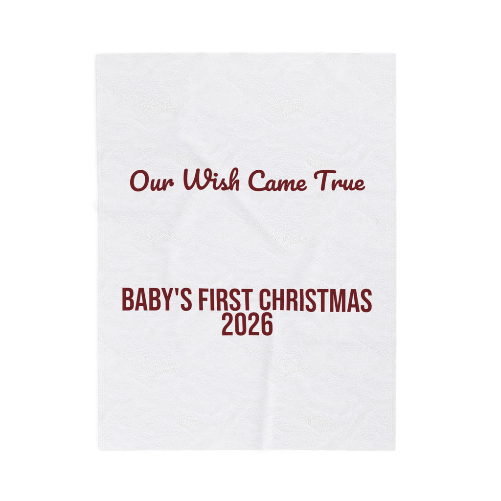 Christmas Throw Blanket Our Wish Came True Baby's First Christmas 2026