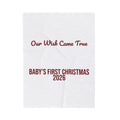 Christmas Throw Blanket Our Wish Came True Baby's First Christmas 2026