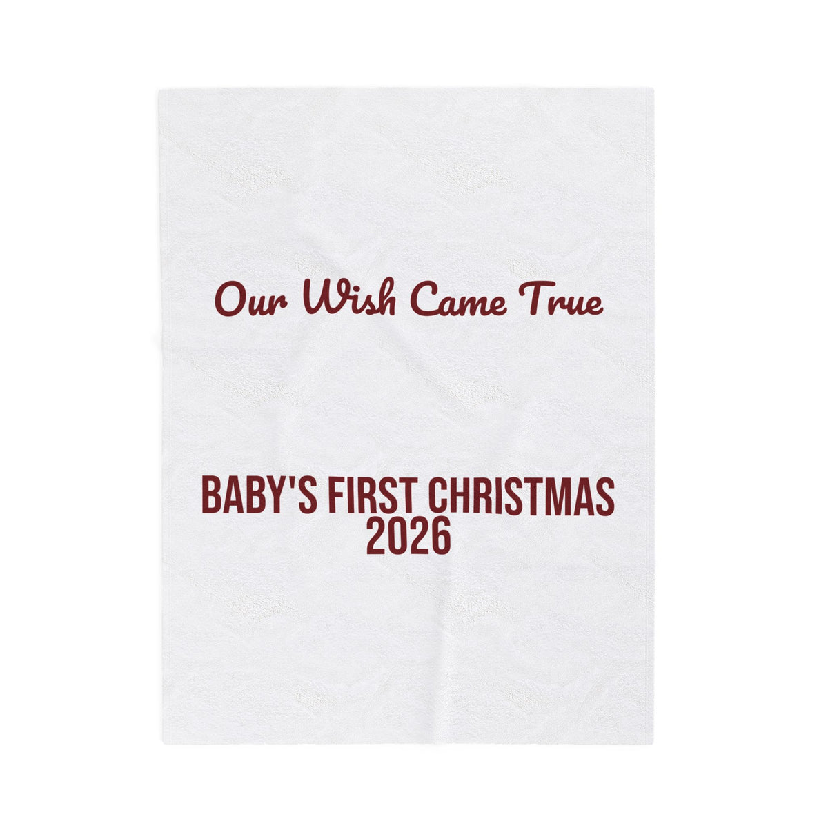 Christmas Throw Blanket Our Wish Came True Baby's First Christmas 2026