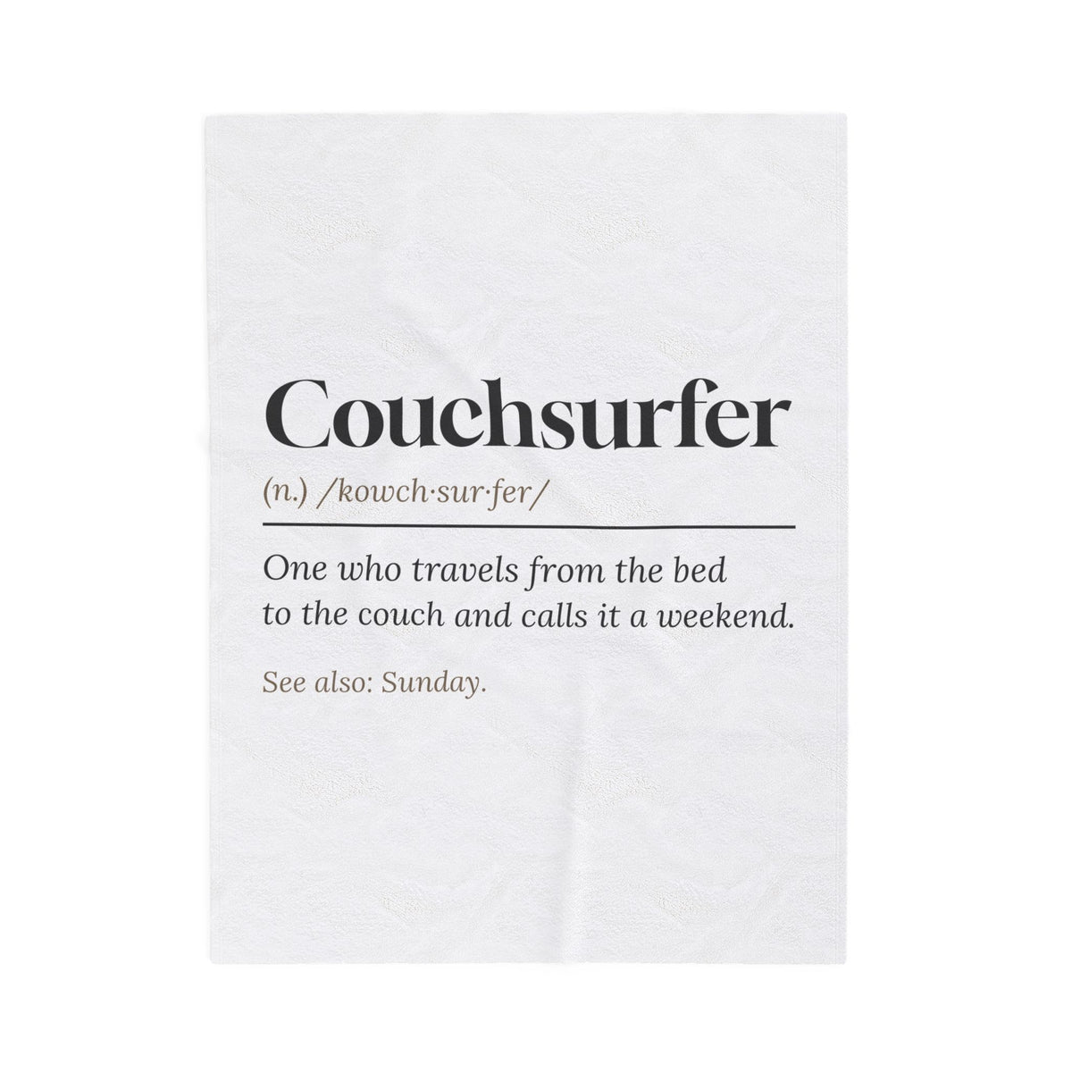 Funny Lazy Weekend Throw Blanket Couchsurfer Definition