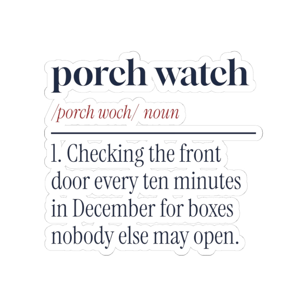 Funny Christmas Shopping Sticker Porch Watch Dictionary Definition