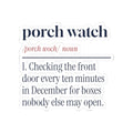 Funny Christmas Shopping Sticker Porch Watch Dictionary Definition
