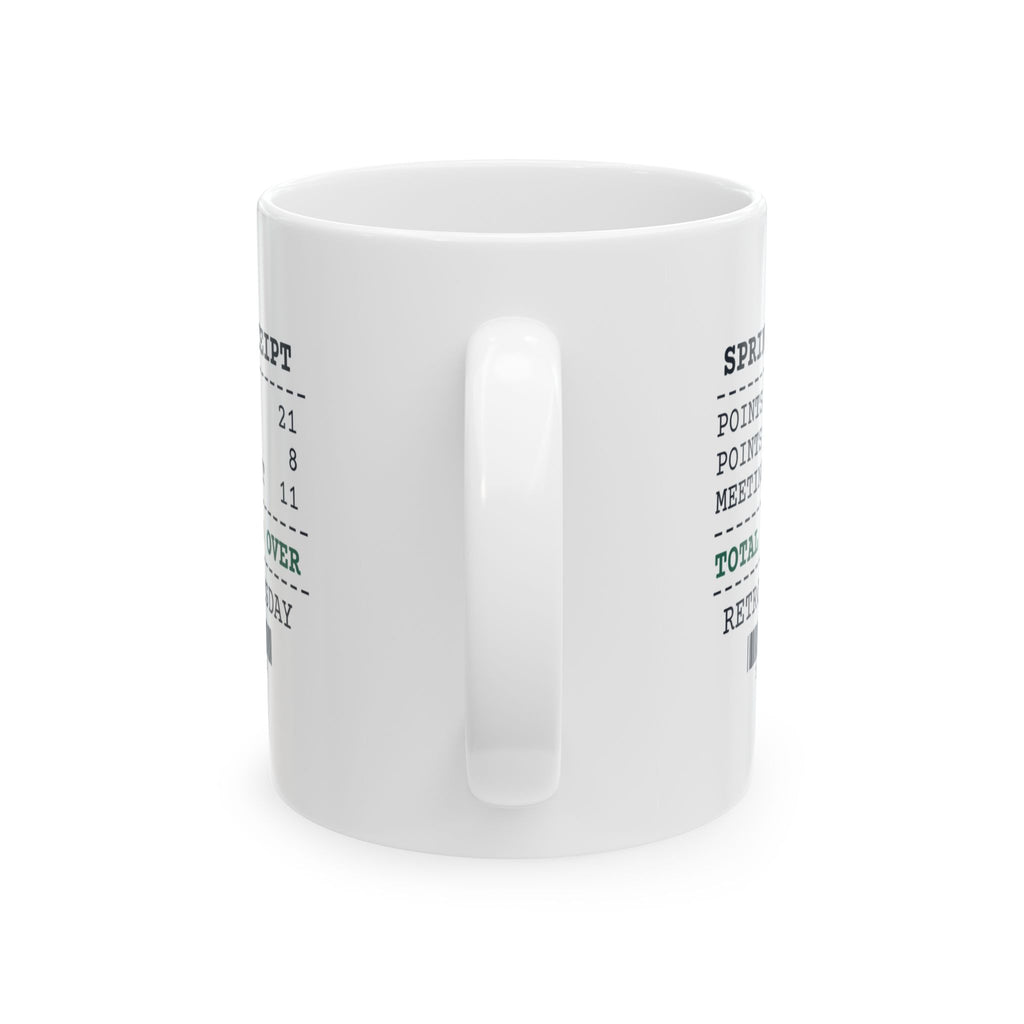 Funny Software Developer Coffee Mug Sprint Points Receipt