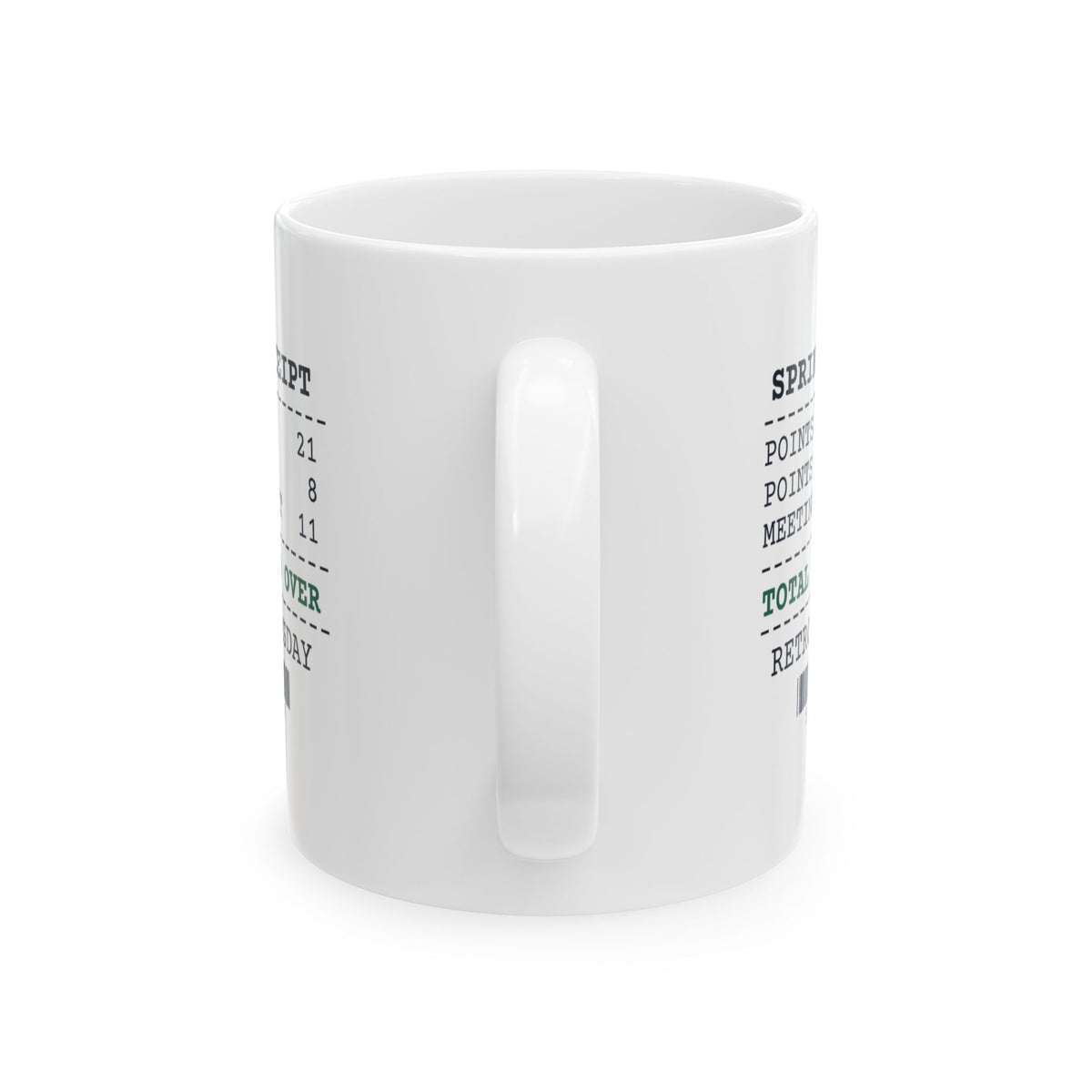 Funny Software Developer Coffee Mug Sprint Points Receipt