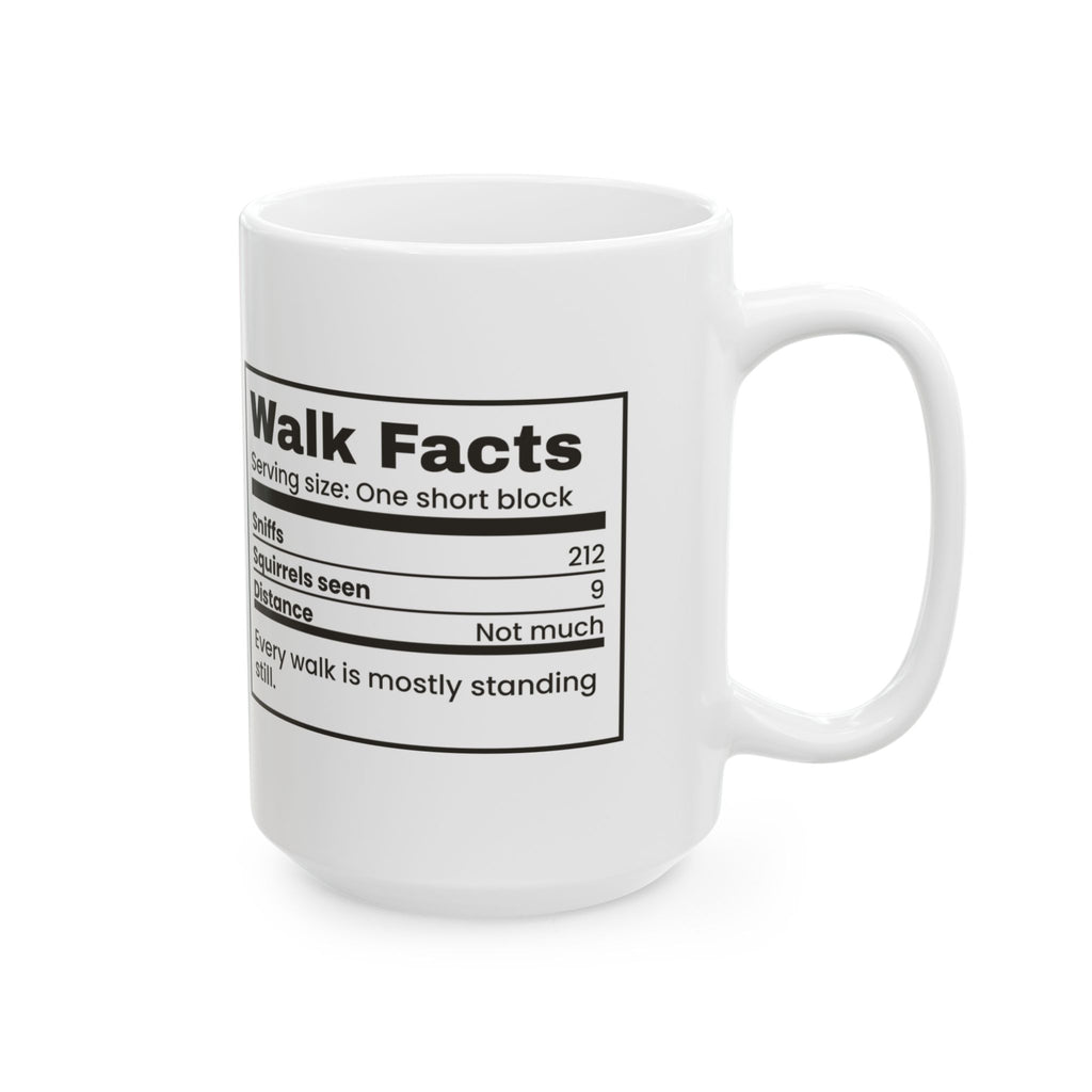 Funny Dog Mom Coffee Mug Walk Facts Label For Dog Owners