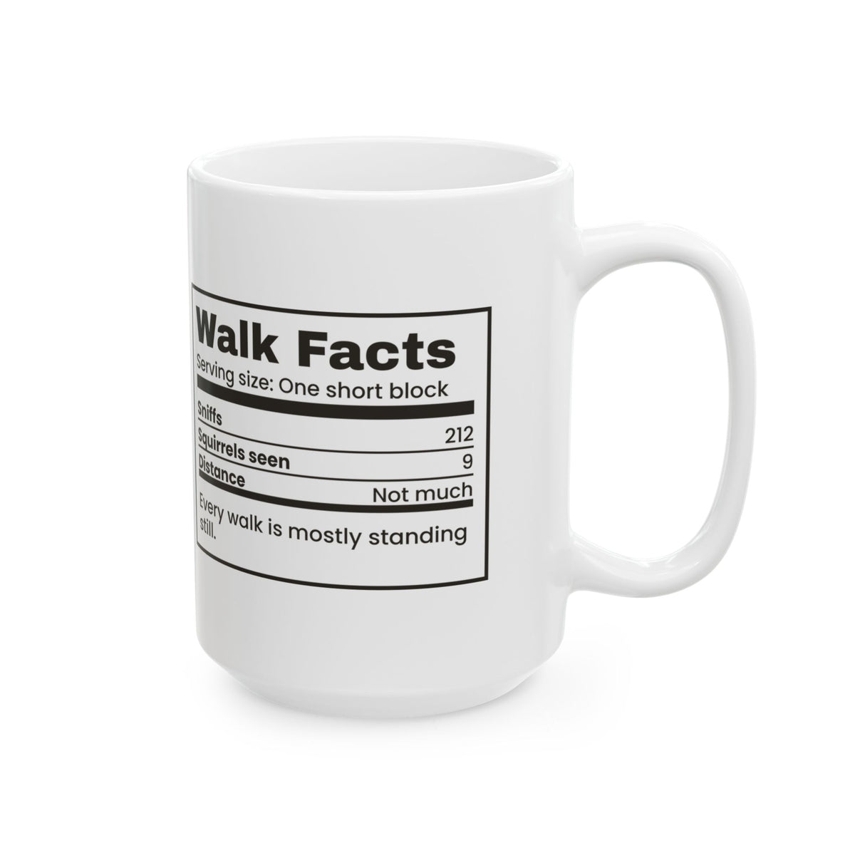 Funny Dog Mom Coffee Mug Walk Facts Label For Dog Owners