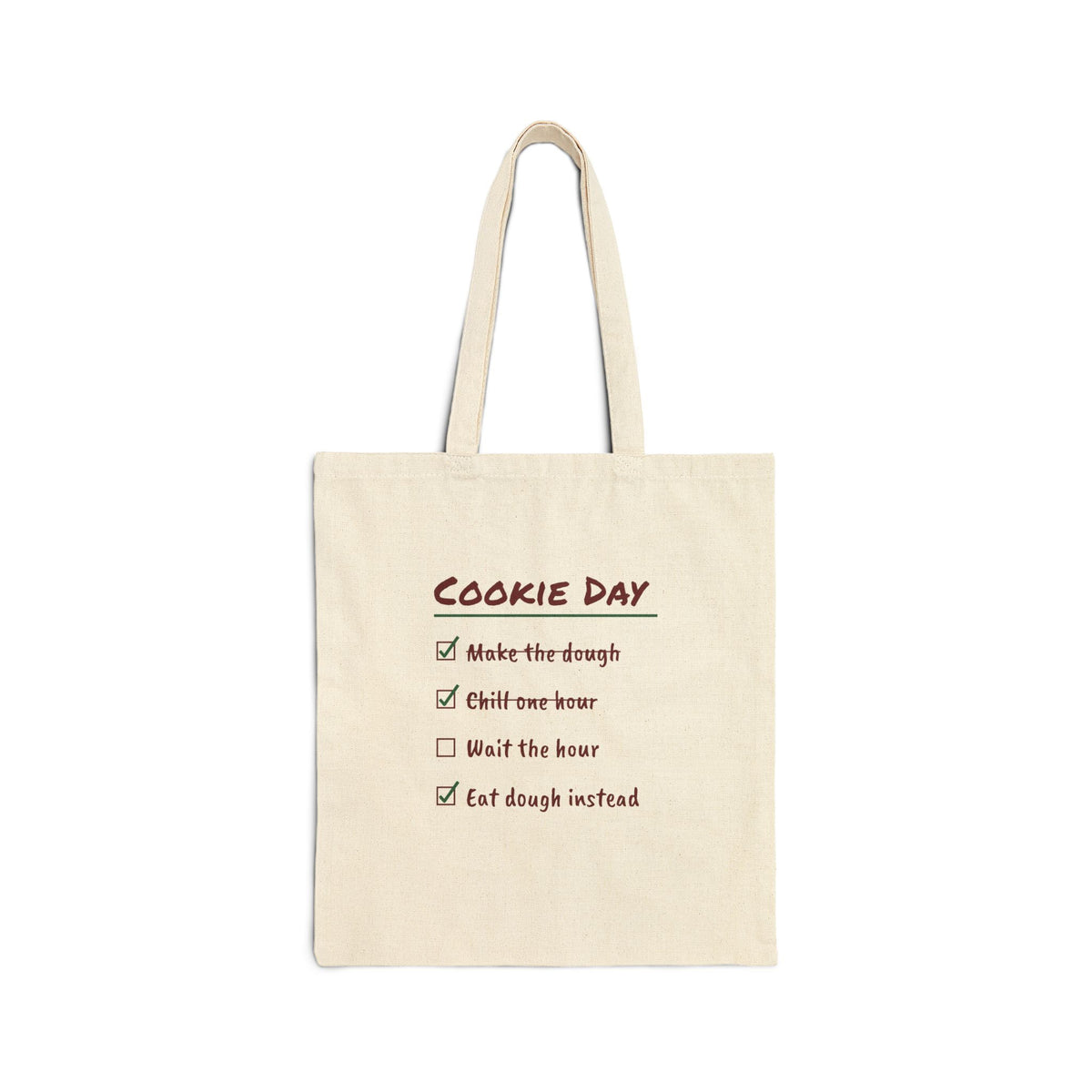 Funny Christmas Baking Tote Bag Chill One Hour Eat Dough Instead