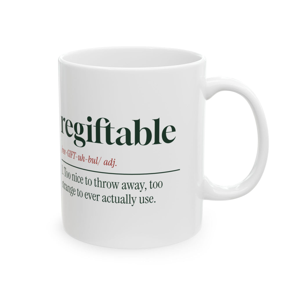 Funny White Elephant Coffee Mug Regiftable Definition For Gift Swaps