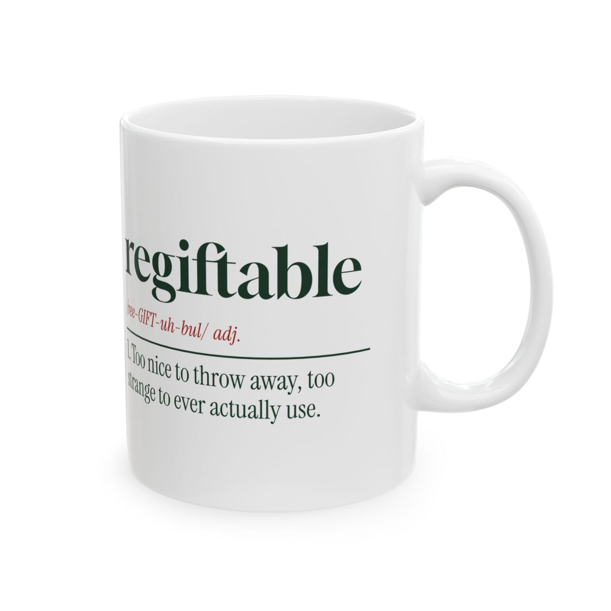 Funny White Elephant Coffee Mug Regiftable Definition For Gift Swaps