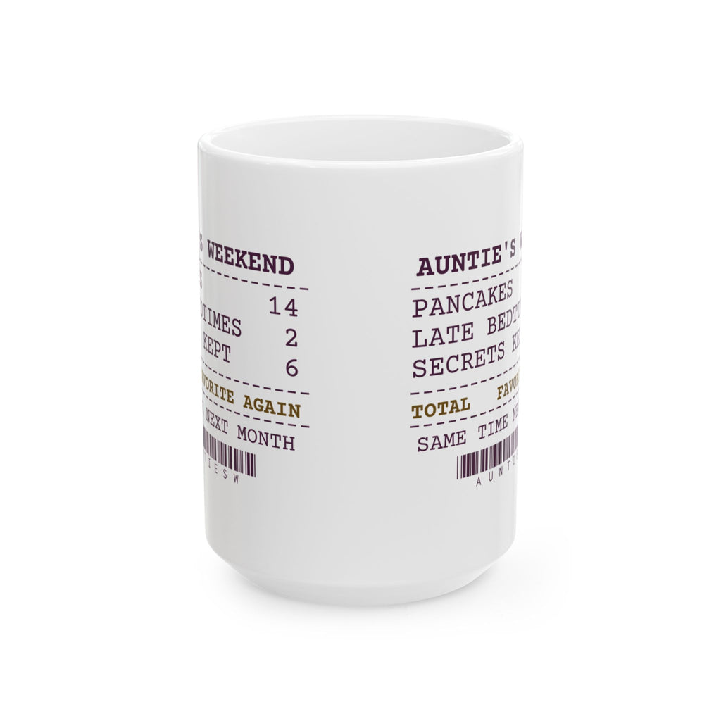 Funny Aunt Coffee Mug Six Secrets Kept Favorite Again Receipt