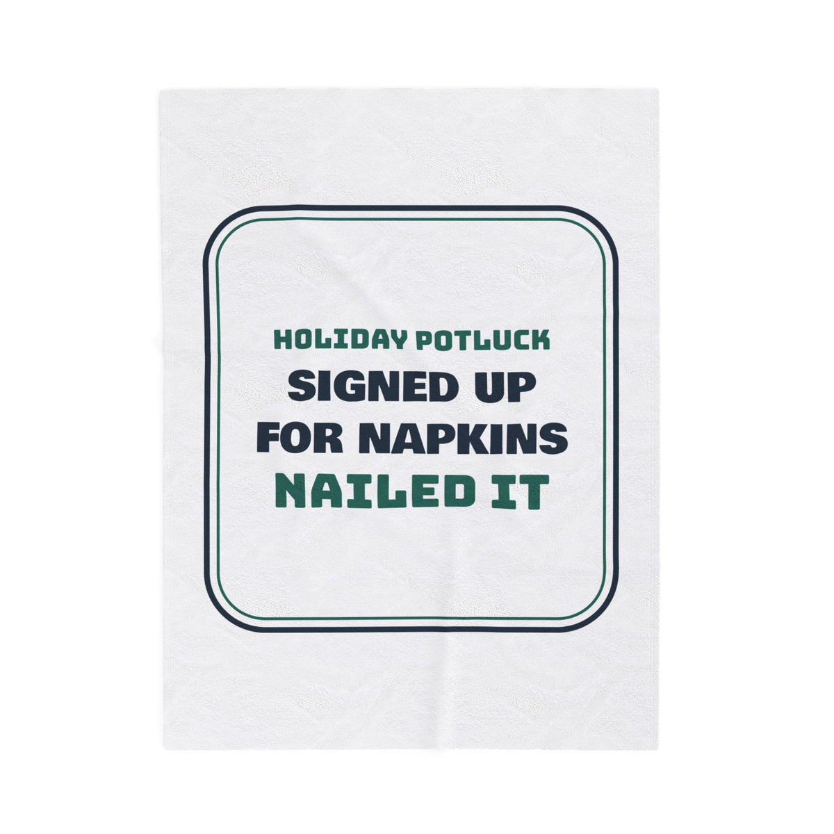 Funny Christmas Office Potluck Throw Blanket Signed Up For Napkins