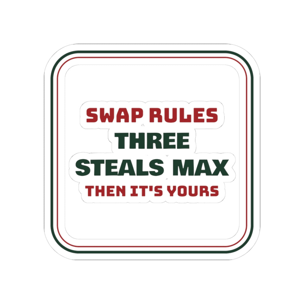 Funny White Elephant Sticker Three Steals Max Then It's Yours