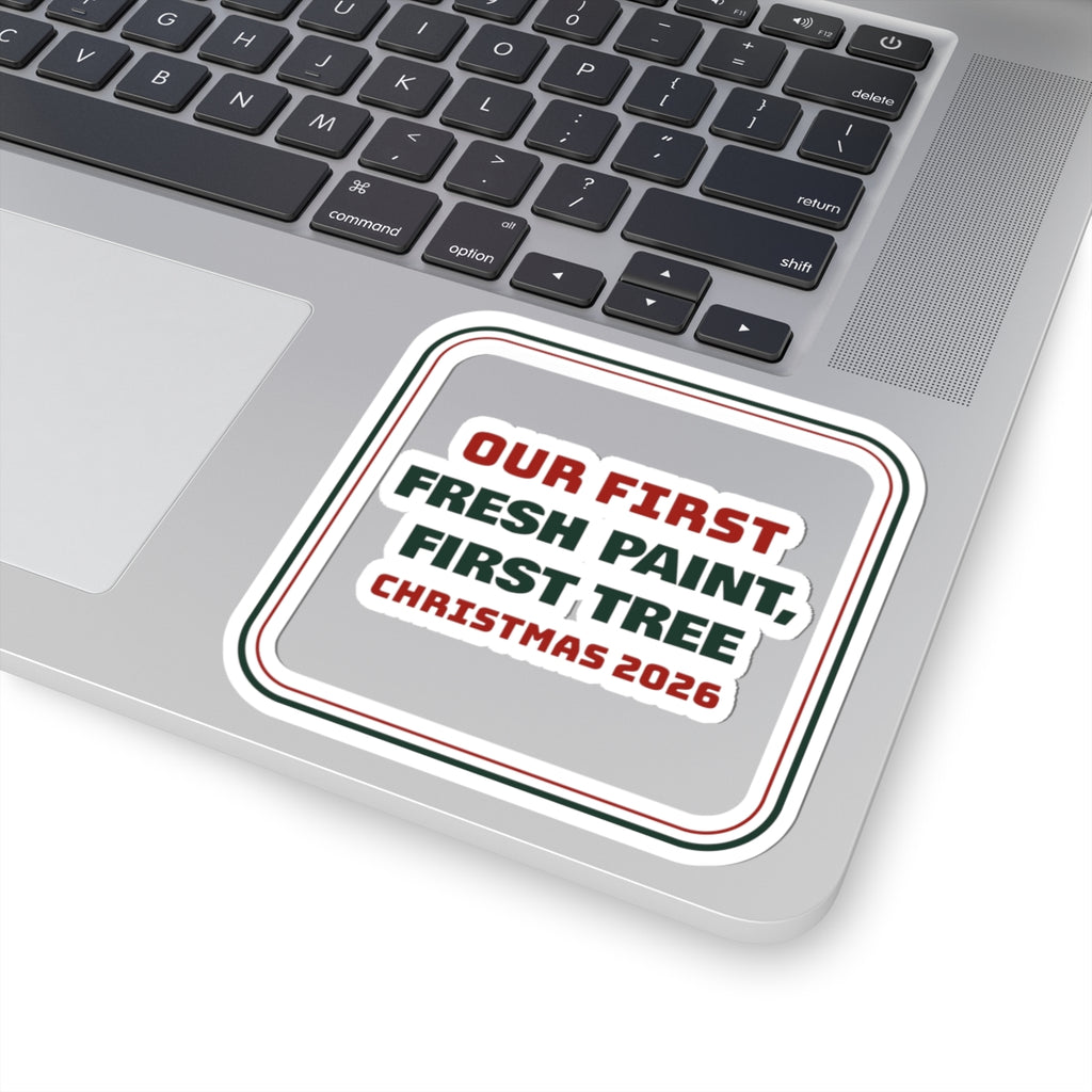 First Christmas In New Home Sticker 2026 Fresh Paint First Tree
