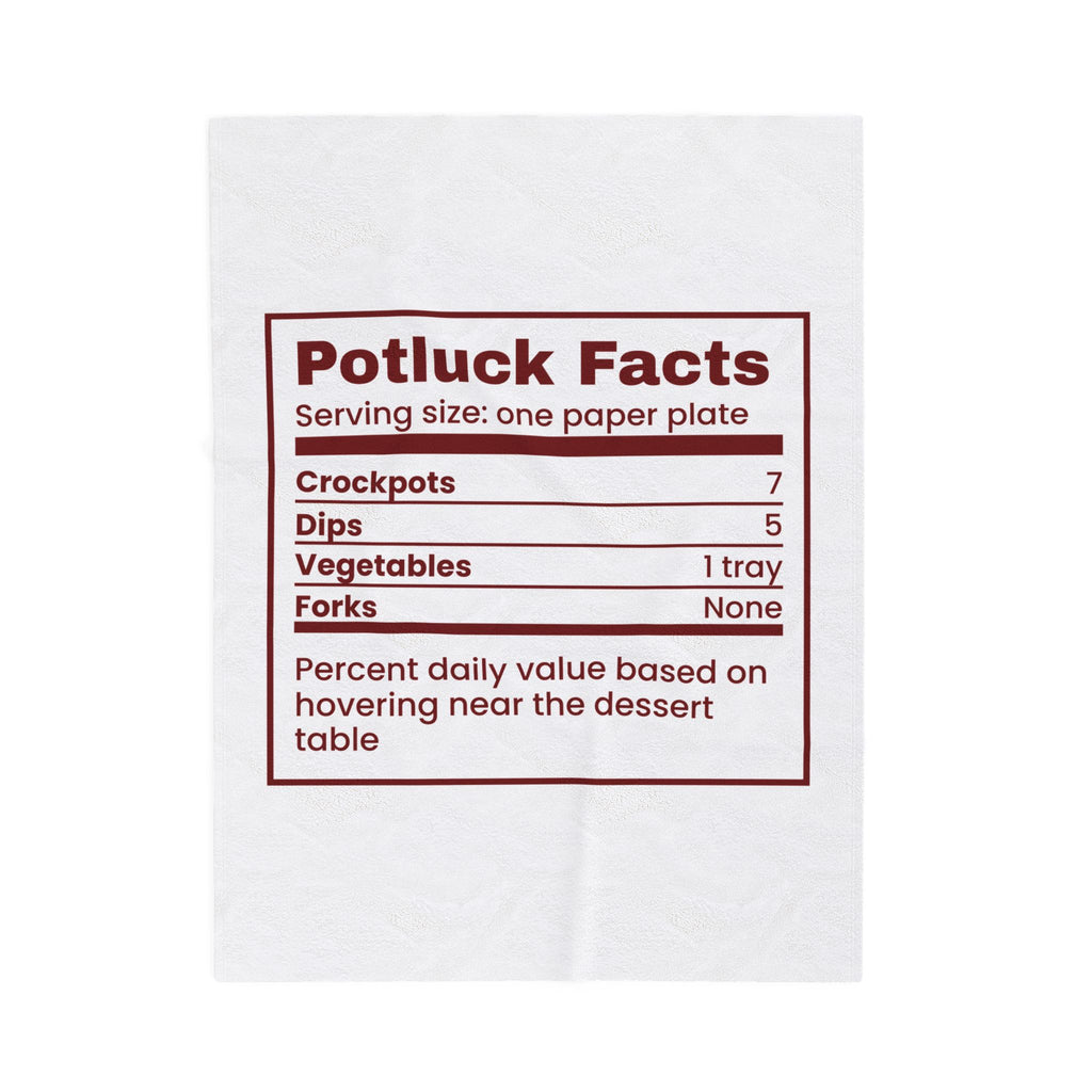 Funny Office Christmas Throw Blanket Potluck Facts Forks None For Coworkers