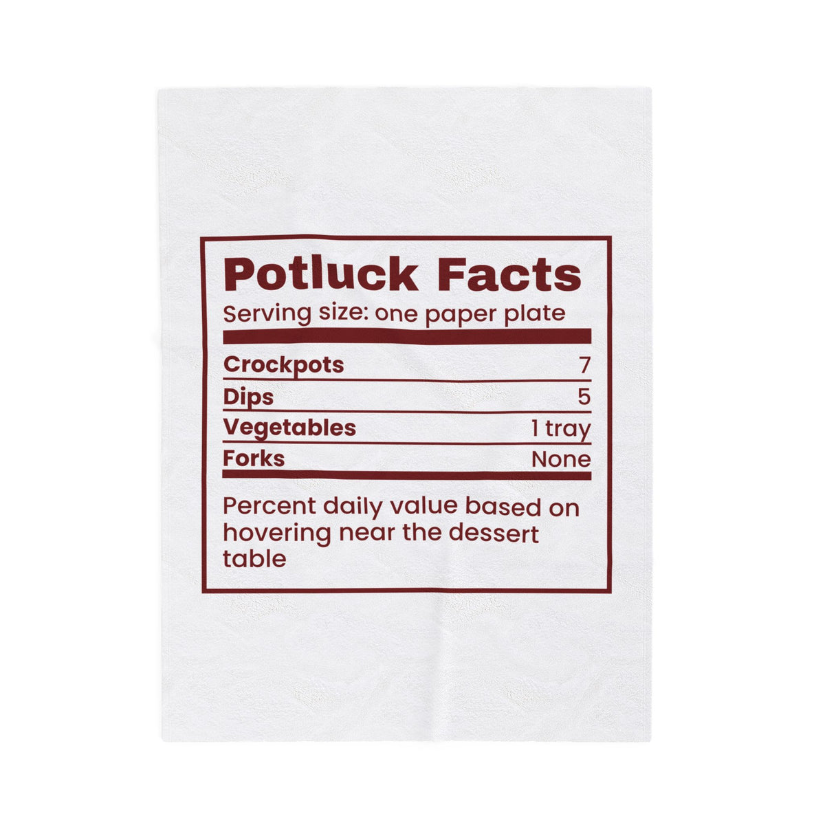 Funny Office Christmas Throw Blanket Potluck Facts Forks None For Coworkers