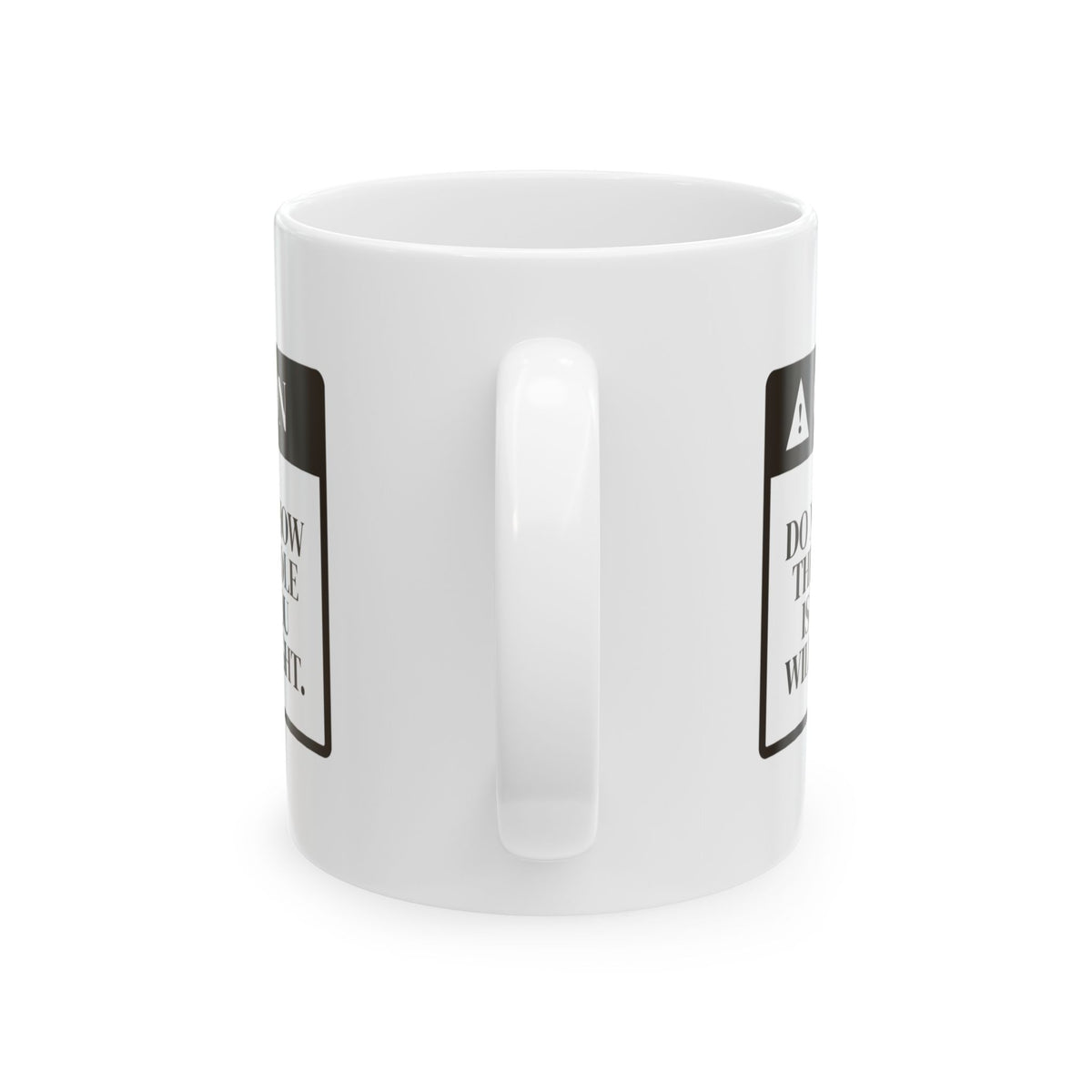 Funny In Law Christmas Coffee Mug Caution Casserole Warning Label