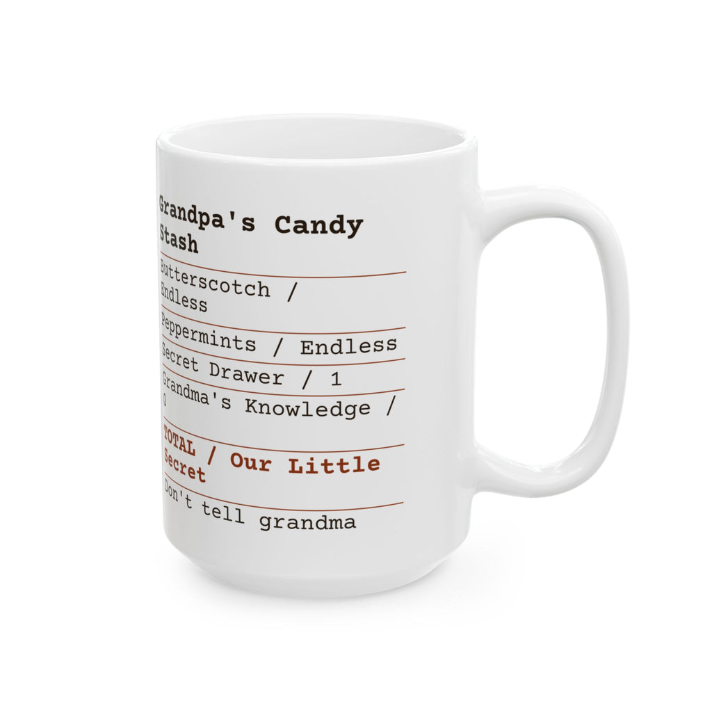 Funny Grandpa Candy Receipt Coffee Mug Secret For Grandpa