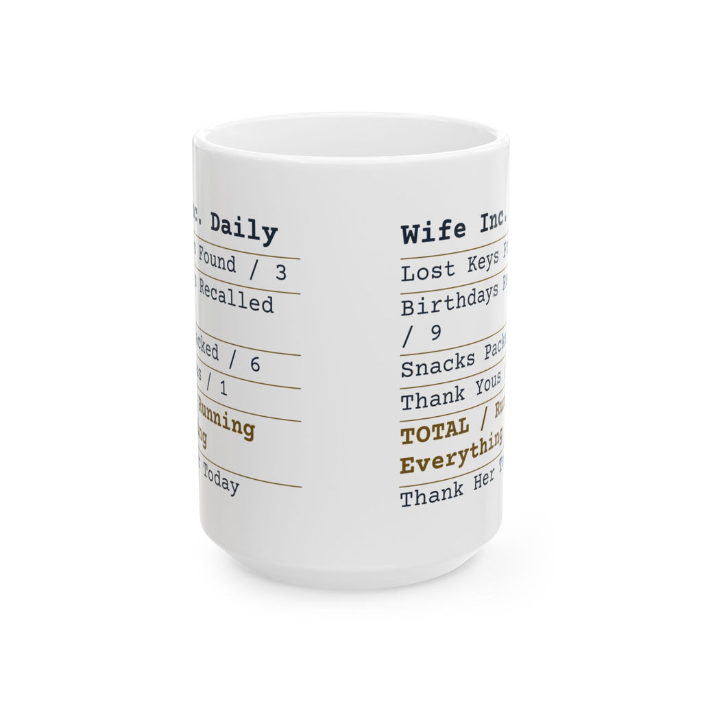 Funny Wife Coffee Mug Wife Receipt Running Everything